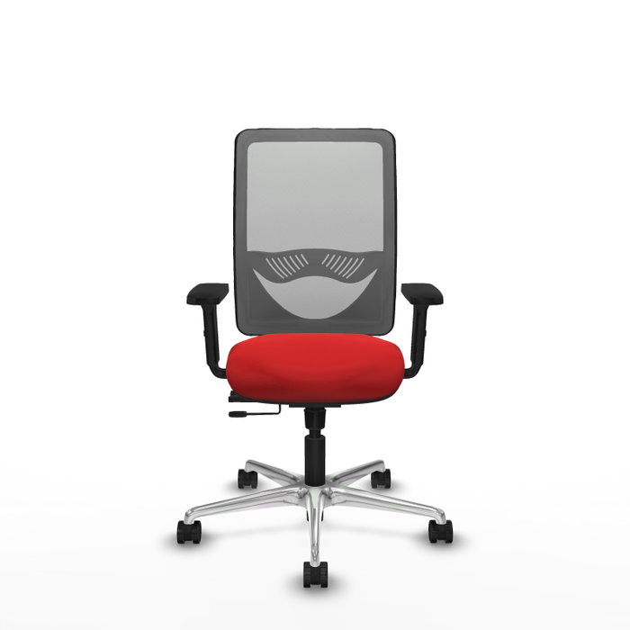 PIQUERAS Y CRESPO Silla de oficina Zulema con mecanismo Sincro/Traslack, Rojo y Gris PIQUERAS Y CRESPO Silla de oficina Zulema con mecanismo Sincro/Traslack, Rojo y Gris