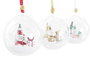 DKD Home Decor Decoracion Colgante Navidad Fantasia Rojo Rosa Dorado Santa Arbol Bola 9 x 9 x 9 cm (12 Unidades)
