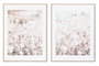 DKD Home Decor Cuadro de Flores enmarcado en Lienzo y PS, Pack de 2
