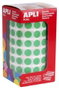 Apli Gomets Autoadhesivos Circulares 10,5mm Verde Rollo de 5192 Unidades