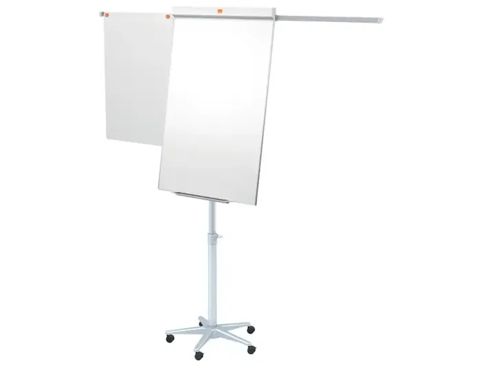 Nobo Pizarra de Conferencia Blanca Nano Clean Móvil Brazos Extensibles 1000x700 mm