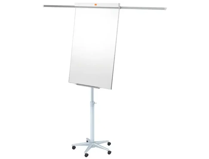 NOBO Pizarra de Conferencia Clásica Nano Clean Móvil con Brazos Extensibles, Blanca, Superficie Melamina, 1000x700 mm NOBO Pizarra de Conferencia Clásica Nano Clean Móvil con Brazos Extensibles, Blanca, Superficie Melamina, 1000x700 mm