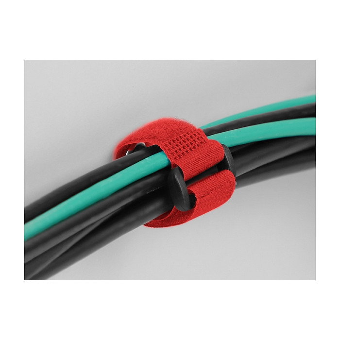 DeLOCK Bridas de cable con lazo y ojal 150 x 20 mm rojo (5 piezas)