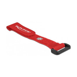 DeLOCK Bridas de cable con lazo y ojal 150 x 20 mm rojo (5 piezas)