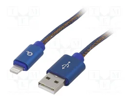 GEMBIRD Cablexpert USB 2.0 Azul con Conector Dorado 1m