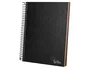 Liderpapel Cuaderno espiral A5 micro papercoat tapa forrada 140 hojas 75gr cuadro 5mm banda 5 colores 6 taladros negro