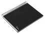 Liderpapel Cuaderno espiral A5 micro papercoat tapa forrada 140 hojas 75gr cuadro 5mm banda 5 colores 6 taladros negro