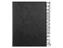 Liderpapel Cuaderno espiral A5 micro papercoat tapa forrada 140 hojas 75gr cuadro 5mm banda 5 colores 6 taladros negro