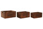 Caja Tradicional DKD Home Decor Marron 29 x 19 x 40 cm Set de 3