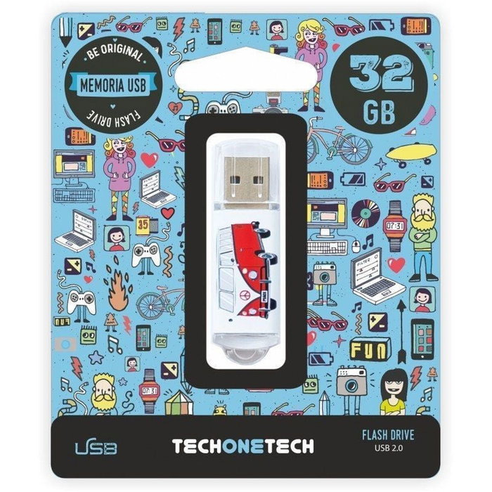 Tech One Tech Pendrive Camper Van-Van 32 GB USB 2.0