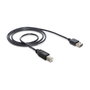 Delock Cable USB 2.0 Tipo A a Tipo B, 1 m, Negro