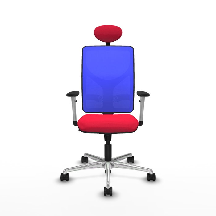 PIQUERAS Y CRESPO Silla de oficina Motilla con Mecanismo Sincro, Tela Roja y Malla Azul PIQUERAS Y CRESPO Silla de oficina Motilla con Mecanismo Sincro, Tela Roja y Malla Azul