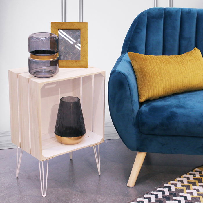 Home Deco Factory Jarrón Gris-Dorado de Vidrio para Decoración, Altura 20,5 cm