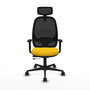 PIQUERAS Y CRESPO Silla de oficina Cilanco con mecanismo Sincro/Traslack, Amarillo y Negro