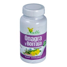 EL VALLE Aceite de Onagra-Borraja-Vit.E 120 Perlas. Protección celular antioxidante para la mujer.