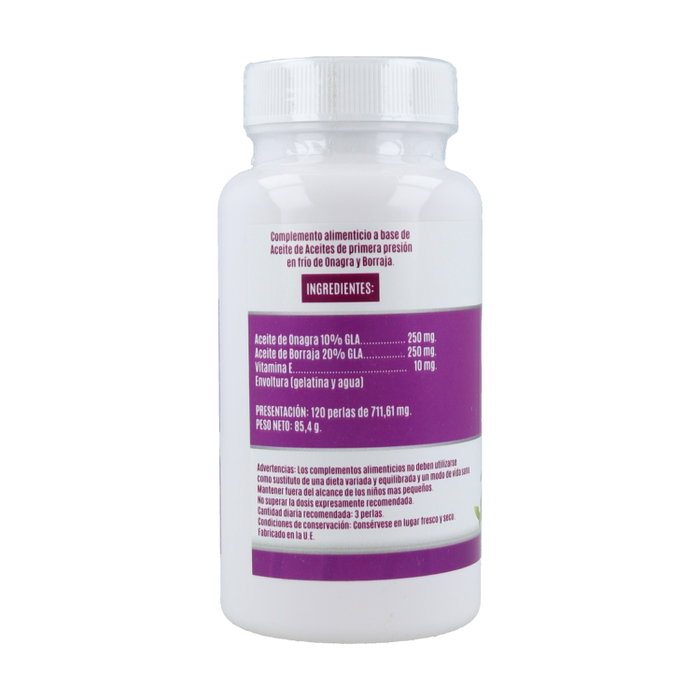 El Valle Aceite de Onagra, Borraja y Vitamina E 120 perlas El Valle Aceite de Onagra, Borraja y Vitamina E 120 perlas