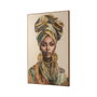 DKD Home Decor Set de 2 Cuadros de Lienzo Africana con Purpurina 110x4,4x160 cm