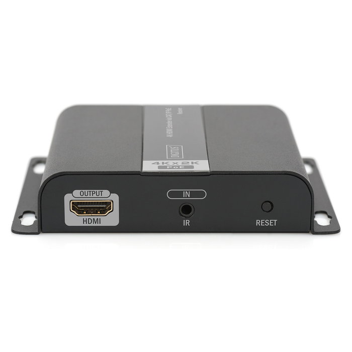 Digitus Extensor HDMI 4K sobre CAT/IP PoE Receptor AV 3840x2160 Pixeles 120m Alámbrico Negro