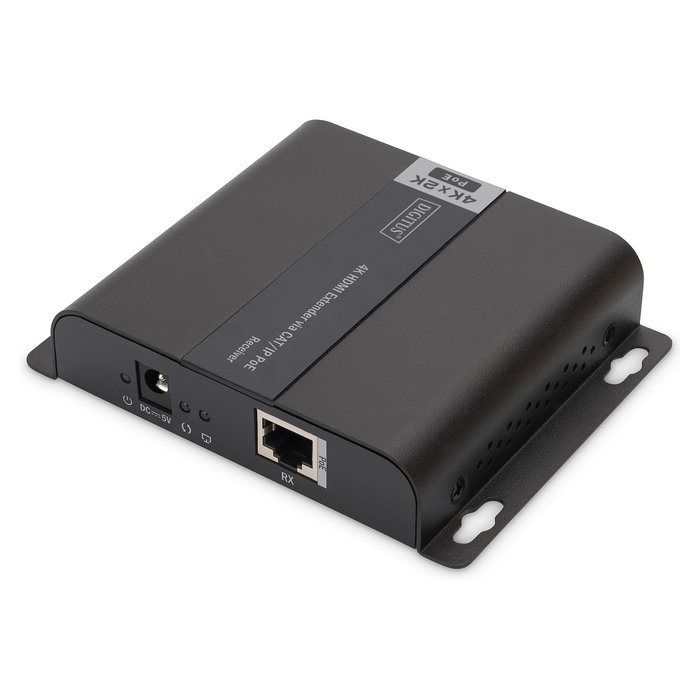 Digitus Extensor HDMI 4K sobre CAT/IP PoE Receptor AV 3840x2160 Pixeles 120m Alámbrico Negro