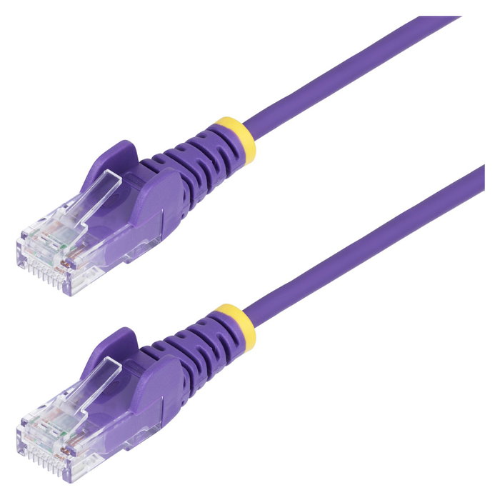 StarTech.com Cable de Red Ethernet CAT6 Slim Púrpura 3m RJ45 Snagless 28AWG PoE++ 100W