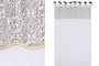 DKD Home Decor Cortina de Algodón Impresa 140x260x260 cm Blanco y Marrón