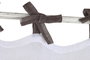DKD Home Decor Cortina de Algodón Impresa 140x260x260 cm Blanco y Marrón