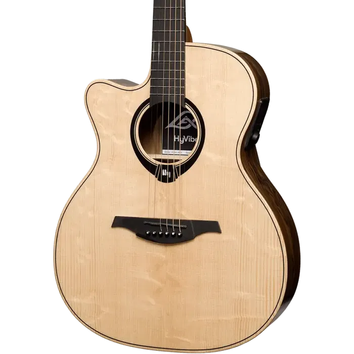 LAG Guitarra Acústica Auditorium Hyvibe H2 30 A/E Cutaway para Zurdos