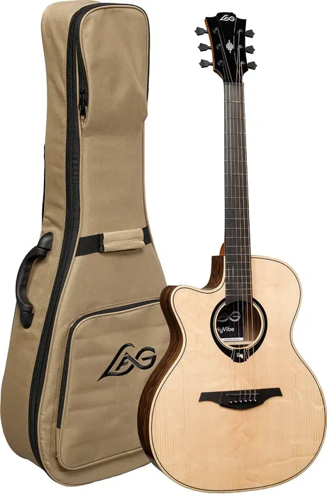 LAG Guitarra Acústica Auditorium Hyvibe H2 30 A/E Cutaway para Zurdos