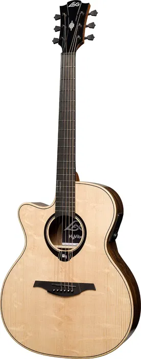 LAG Guitarra Acústica Auditorium Hyvibe H2 30 A/E Cutaway para Zurdos
