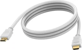 Vision TC 2MHDMI8K Cable HDMI 2.1 8K 48 Gbps, 2 Metros, Conectores Chapados en Oro, Doble Blindaje, Blanco, Compatible con ARC y Ethernet