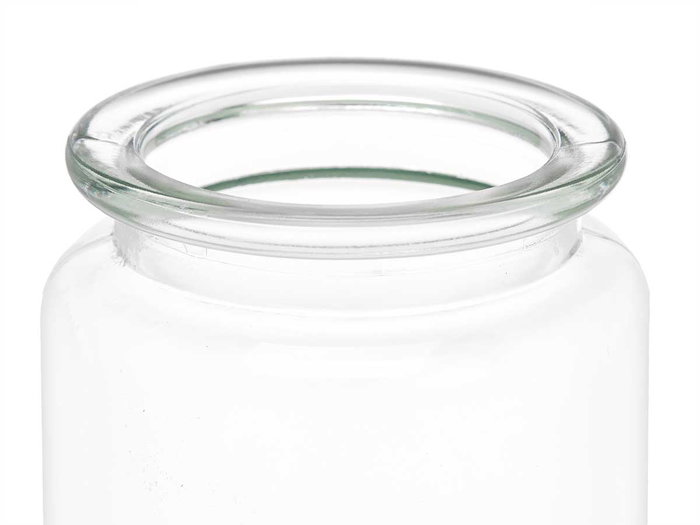 Vivalto Tarro Redondo Liso Tapa Cristal 250 ml Vidrio Transparente 8 x 13 x 8 cm (Set de 24)