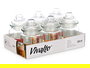 Vivalto Tarro Redondo Liso Tapa Cristal 250 ml Vidrio Transparente 8 x 13 x 8 cm (Set de 24)