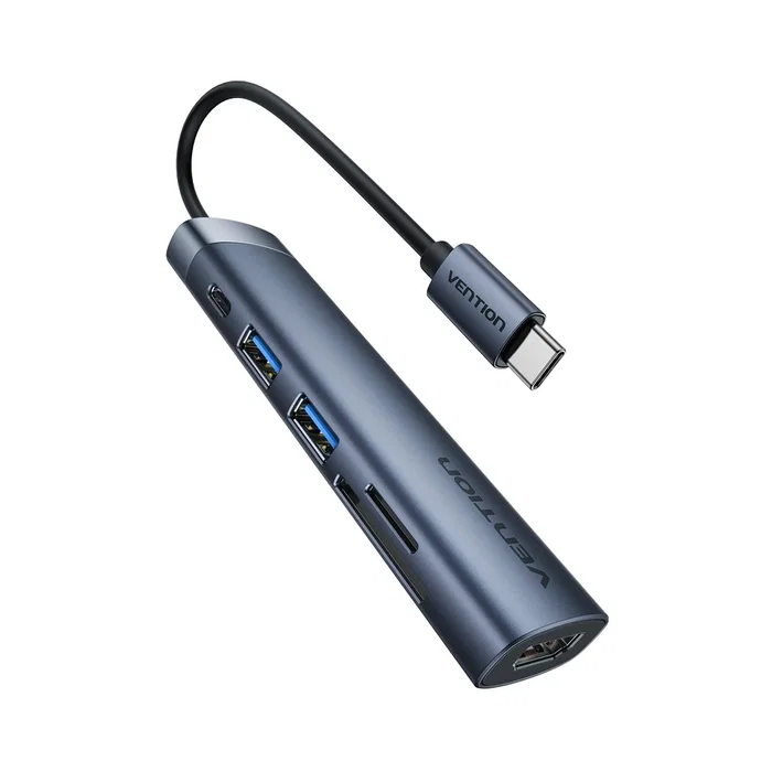 Vention Docking Station 6 en 1 USB-C THJHB Gris Vention Docking Station 6 en 1 USB-C THJHB Gris