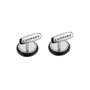 CHOPARD Gemelos Classic Racing Acero Inoxidable y Caucho Negro