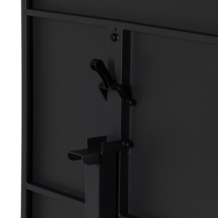 Mesa Auxiliar Plegable Antracita Acero 70 X 70 X 74 cm