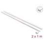 DeLOCK 22086 Canaletas autoadhesivas con tapa deslizante 24 x 14 mm - Pack de 2 unidades