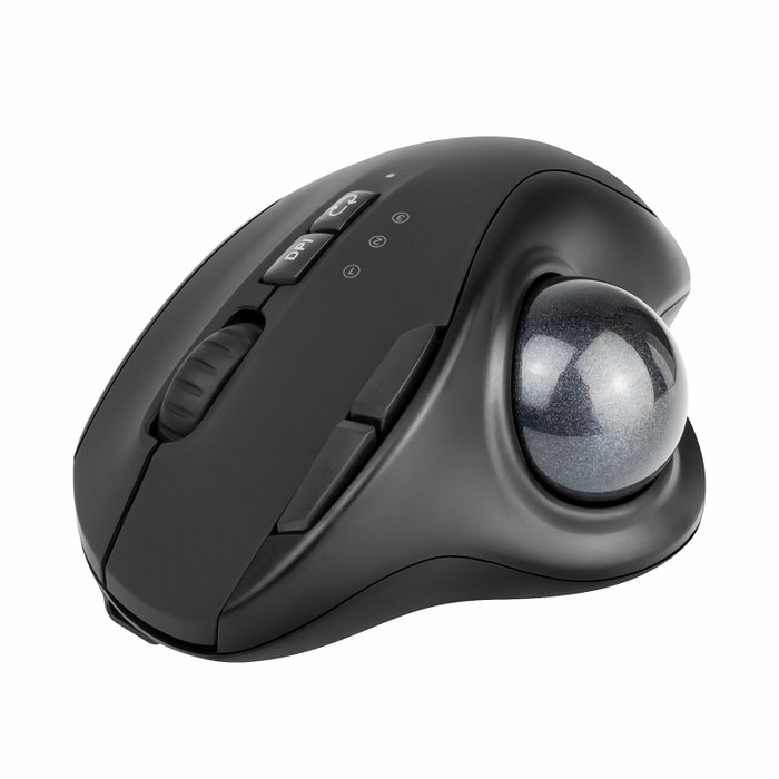 Phoenix technologies Ergo T1 Ratón Inalámbrico Ergonómico Trackball Conectividad Dual Bluetooth y 2.4GHz 7 Botones DPI Ajustable 800-2400