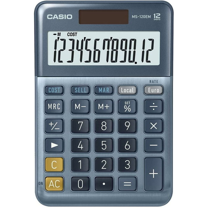 Casio MS-120EM Calculadora de sobremesa 12 dígitos Azul