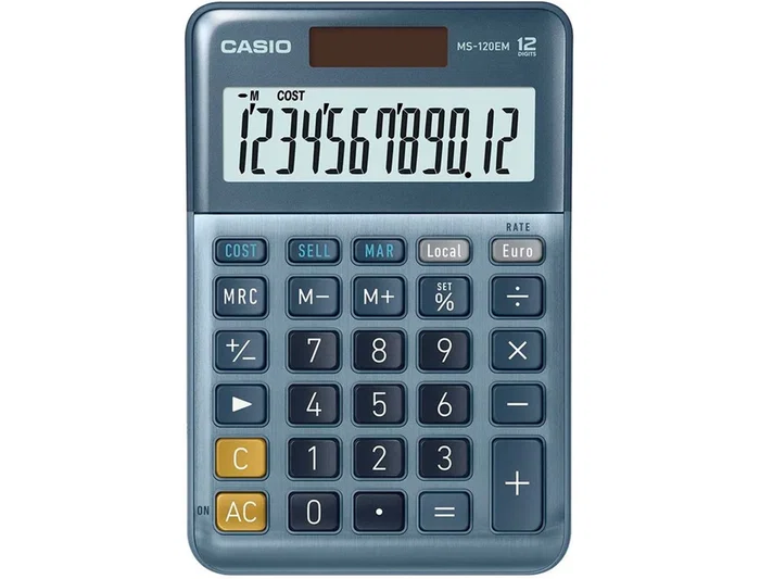 Casio Calculadora de Oficina Sobremesa Azul MS-120EM