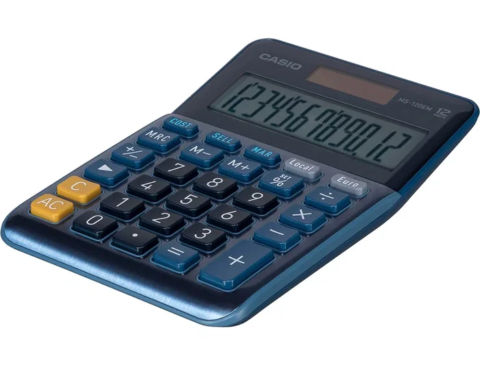 Casio Calculadora de Oficina Sobremesa Azul MS-120EM
