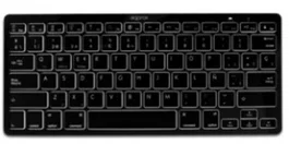 Approx APPKBBT02B Teclado Bluetooth 3.0 Universal Ultrafino Negro QWERTY Español para Windows, Mac y Android