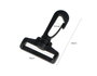 Innspiro Mosquetón con Anilla Rectangular de Plástico Negro 39 mm (5 unidades)