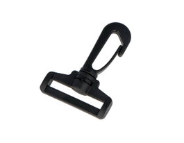 Innspiro Mosquetón con Anilla Rectangular de Plástico Negro 39 mm (5 unidades)