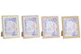 DKD Home Decor Set de Marcos de Fotos Estilo Scandi Beige y Natural 15x20 cm