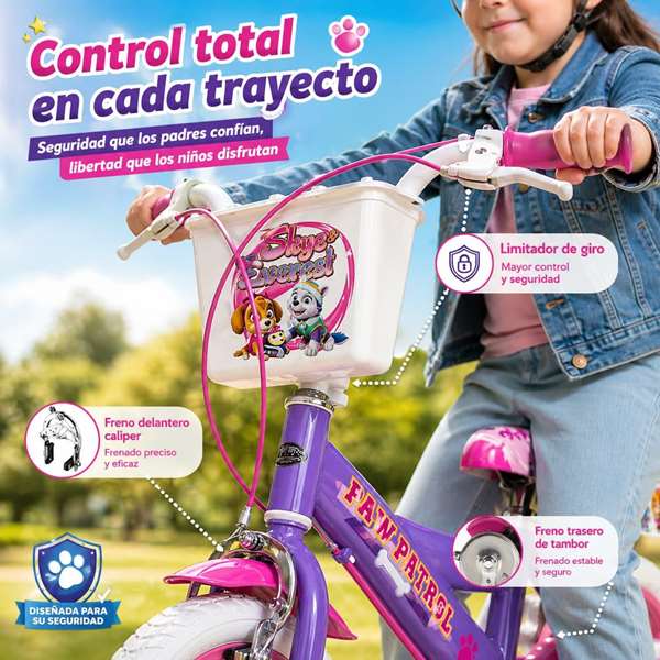 Toimsa Bicicleta Paw Patrol Niña 12" (3/5 Años)