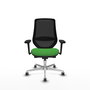 PIQUERAS Y CRESPO Silla de oficina Mardos con mecanismo Sincro/Traslack, Verde y Negro