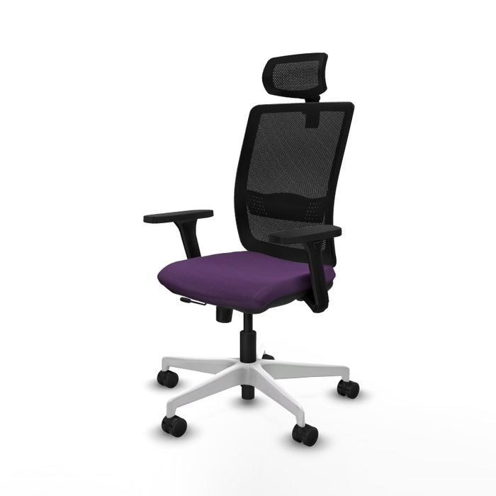 PIQUERAS Y CRESPO Silla de oficina Haches Morada y Negra