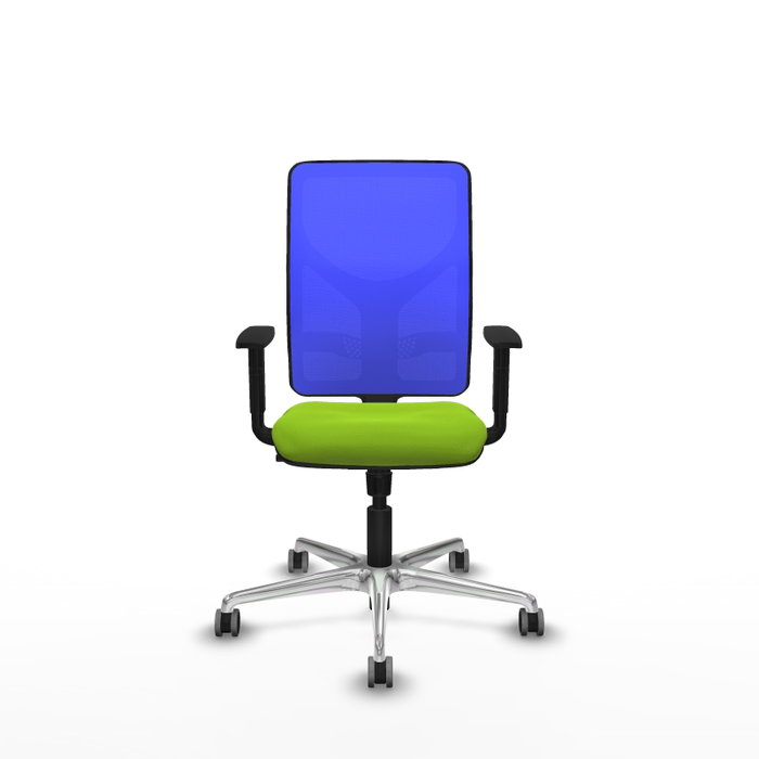 PIQUERAS Y CRESPO Silla de oficina Motilla con mecanismo Sincro, Pistacho y Azul