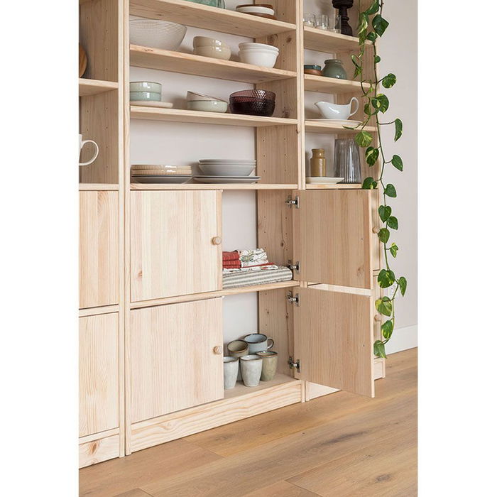 Astigarraga Puertas Gala para Estantería Kit 75 x 35.5cm Pack 2 Unidades Madera Natural