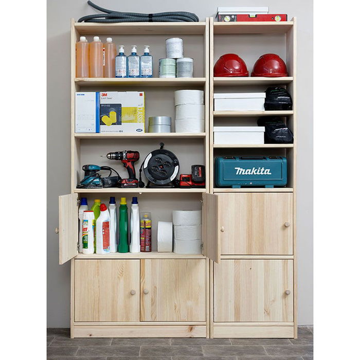 Astigarraga Puertas Gala para Estantería Kit 75 x 35.5cm Pack 2 Unidades Madera Natural